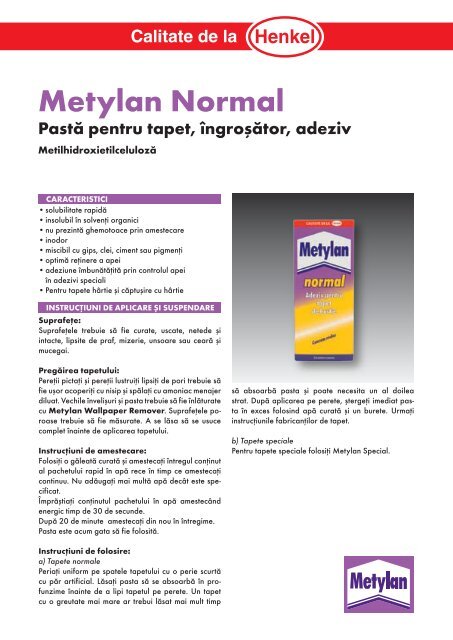 Metylan normal - Dedeman