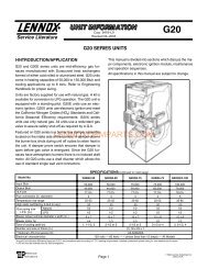 g20 service manual - Heating and Air Parts