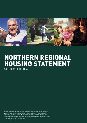 Northern Regional Housing Statement - Banyule City Council