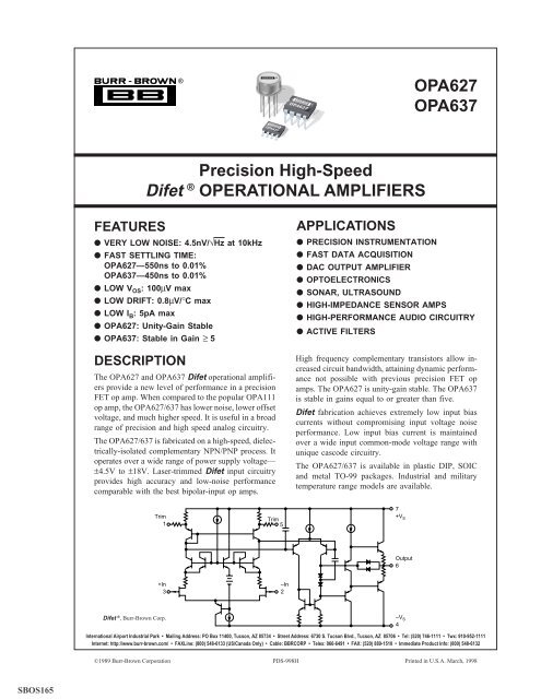 thumbnail image 2 of 1x OPA637AP Precision High-Speed Difet Operational Amplifier – Used – OPA637 2 of 5