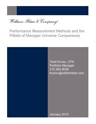 Performance Measurement Methods and the Pitfalls ... - William Blair
