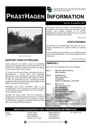 PrÃ¤sthagen Information nr 10 - BRF PrÃ¤sthagen