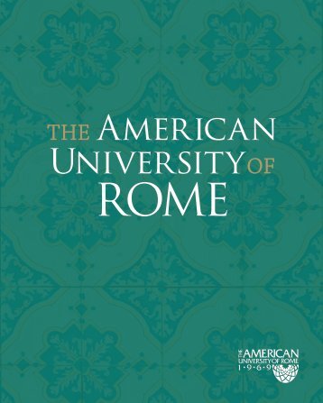 AUR Viewbook in PDF - The American University of Rome