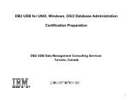 DB2 UDB for UNIX, Windows, OS/2 Database Administration ... - dbis