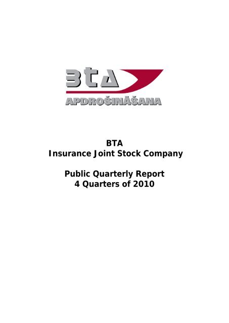 BTA Insurance Joint Stock Company Public Quarterly Report 4 ...