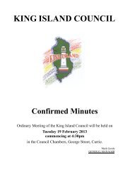 Minutes 19 February 2013 - King Island Council