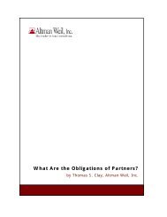 What Are the Obligations of Partners in 2012 and ... - Altman Weil