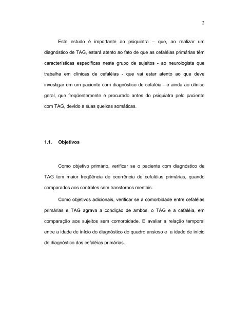 Comorbidade entre cefalÃ©ias primÃ¡rias e transtorno de ansiedade ...