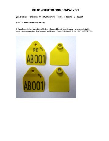 SC AG - CHIM TRADING COMPANY SRL - ansvsa