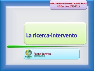 La ricerca-intervento.pdf - Facolta' di Scienze Politiche