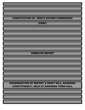 constitution of kenya review commission (ckrc ... - ConstitutionNet