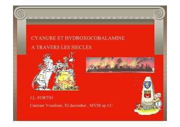 4. Cyanure et hydroxocobalamine Ã  travers les siÃ¨cles - Vesoul 2008