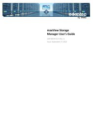 maxView Storage Manager User's Guide - Adaptec