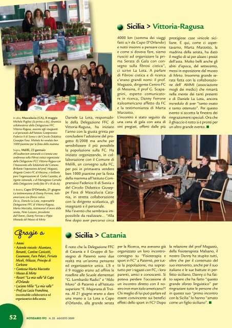 Notiziario n. 25 - Fondazione Ricerca Fibrosi Cistica