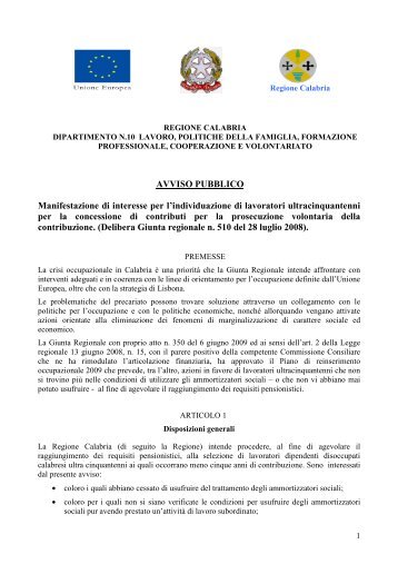 bando ultracinquantenni.pdf - Regione Calabria