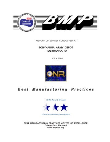 Tobyhanna Army Depot - Best Manufacturing Practices