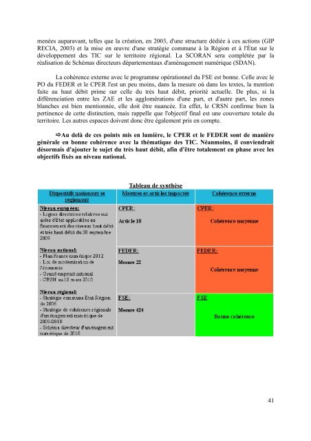 Rapport d'évaluation sur la cohérence externe des Programmes ...