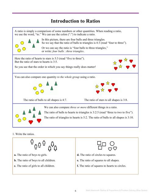 Math Mammoth Ratios & Proportions & Problem Solving