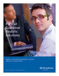 Portrait Customer Analytic Solutions - Pitney Bowes