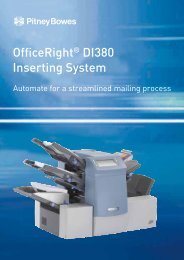 OfficeRightÂ® DI380 Inserting System - Pitney Bowes