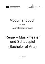 Modulhandbuch Regie Ã¢Â€Â“ Musiktheater und Schauspiel (Bachelor of ...