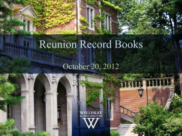 Record Book 1 - Wellesley College