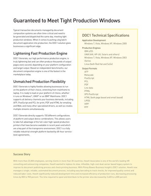 DOC1 Brochure - Pitney Bowes