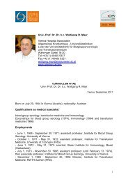 CV AKH Mayr - Vienna OMI