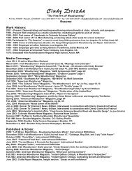 Resume - Cindy Drozda