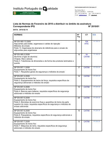 Normas de Fevereiro - IPQ