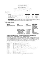 Full Curriculum Vitae - SDSU - San Diego State University