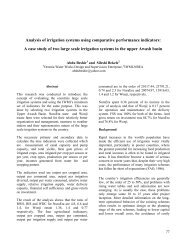 Analysis of irrigation systems using comparative performance ...