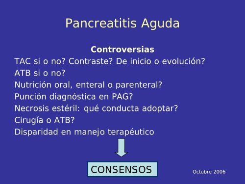 Pancreatitis Aguda - Hospital de ClÃ­nicas