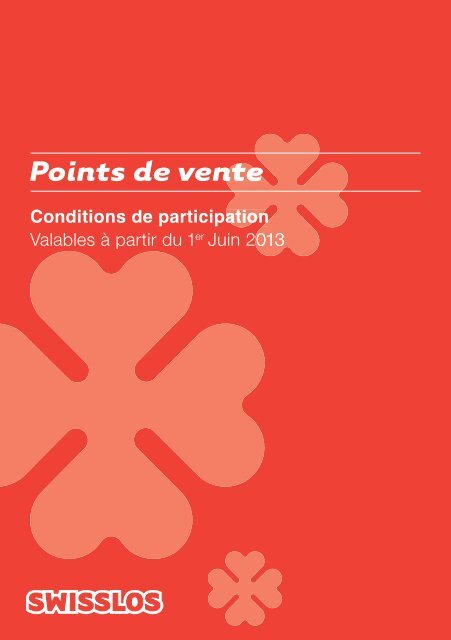 Participation aux points de vente Swisslos