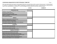 SUPERVISOR APPRAISAL FORM FOR ADMINISTRATIVE TRAITS