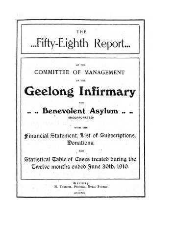 Geelong Infirmary - Geelong and District