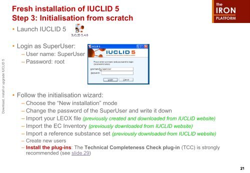 Download and Install IUCLID 5 - The Iron Platform