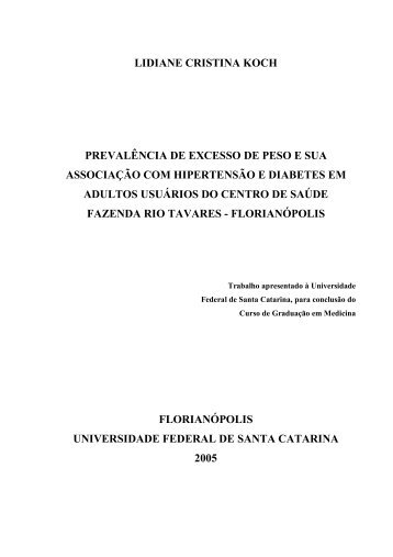 LIDIANE CRISTINA KOCH PREVALÂNCIA DE EXCESSO ... - UFSC