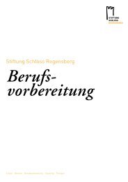 Berufsvorbereitung - Stiftung Schloss Regensberg