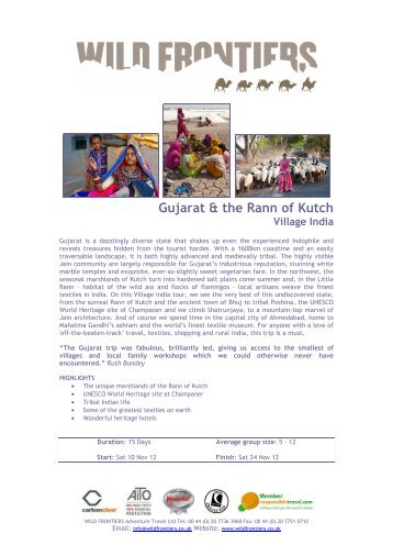 Gujarat & the Rann of Kutch Village India - Wild Frontiers