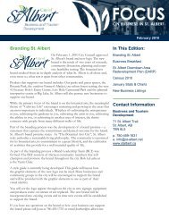 In This Edition: Contact Information Branding St ... - City of St. Albert