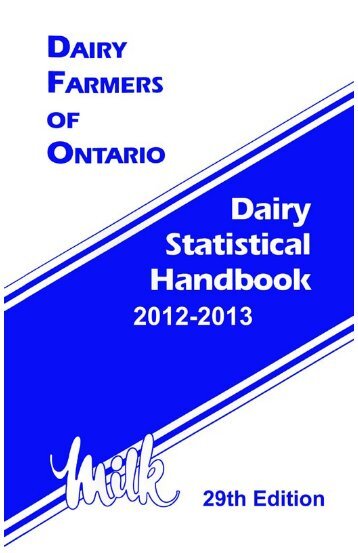 dfo statistical handbook 2011 - 2012 - Dairy Farmers of Ontario