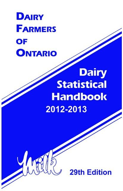 dfo statistical handbook 2011 - 2012 - Dairy Farmers of Ontario