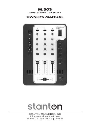 M303 Manual - Stanton