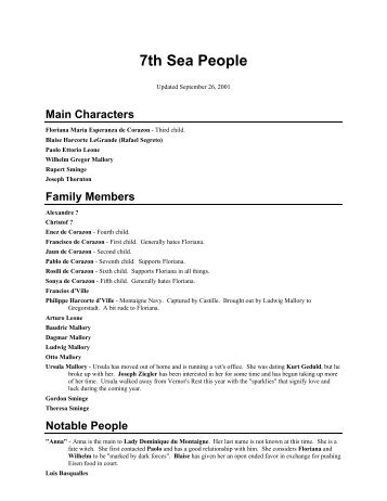 7th Sea People - Crystal Keep