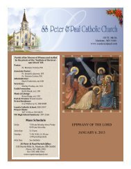 January 6, 2013 - Saint Peter and Paul Catholic Church