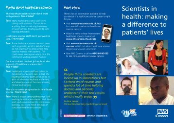 leaflet - NHS Careers