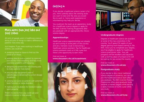 leaflet - NHS Careers