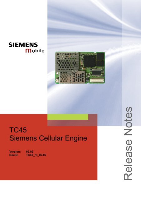 TC45 Siemens Cellular Engine - Wireless Data Modules