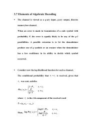 3.7 Elements of Algebraic Decoding